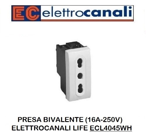 BPresa 2P+T 16A Bianca